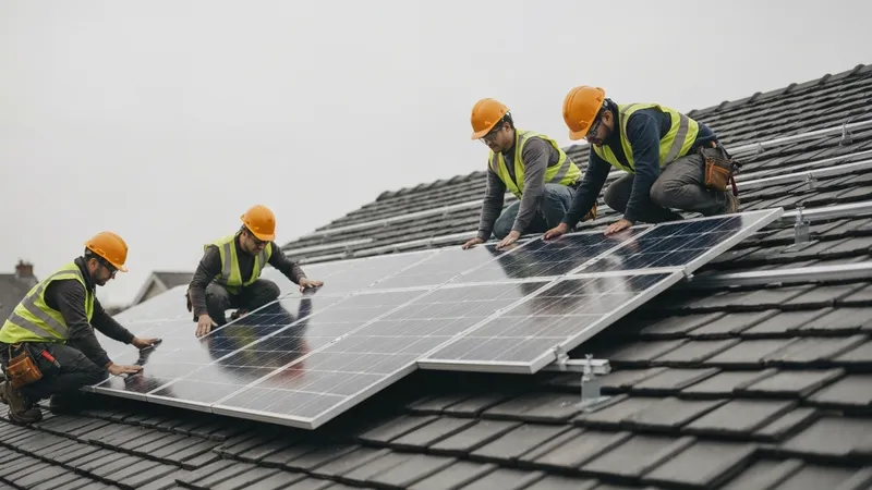 Installation de panneaux solaires